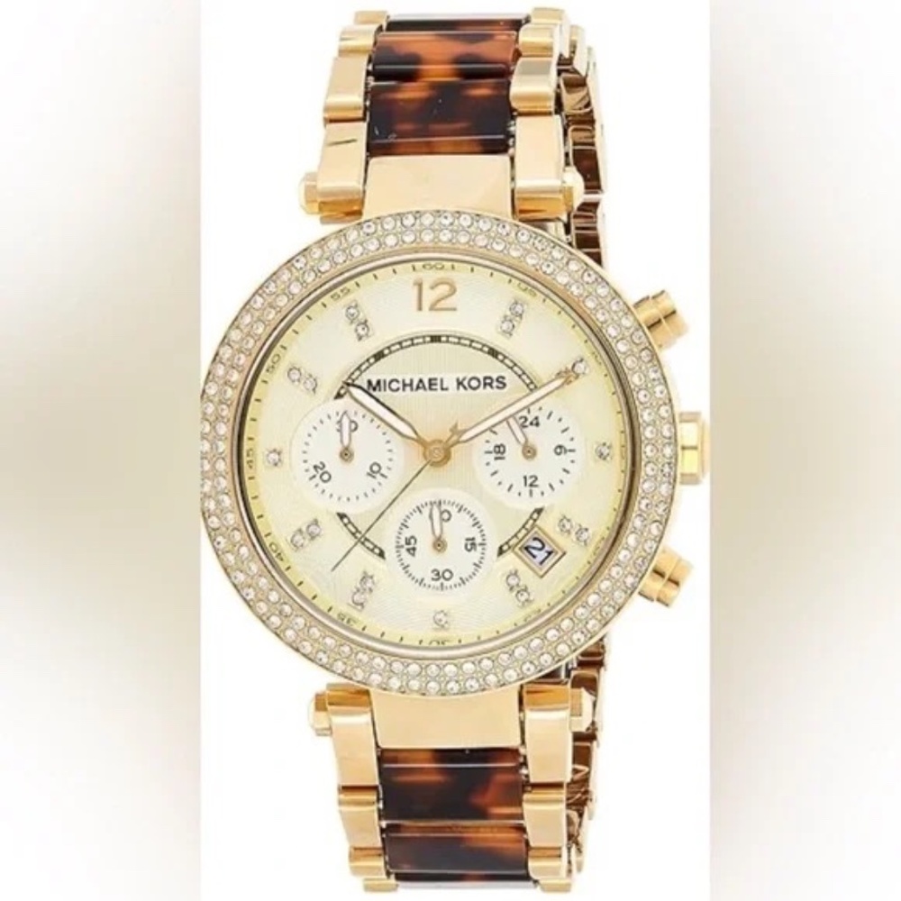MICHAEL KORS MK5688 Parker Ladies Watch Gold & Tortoise